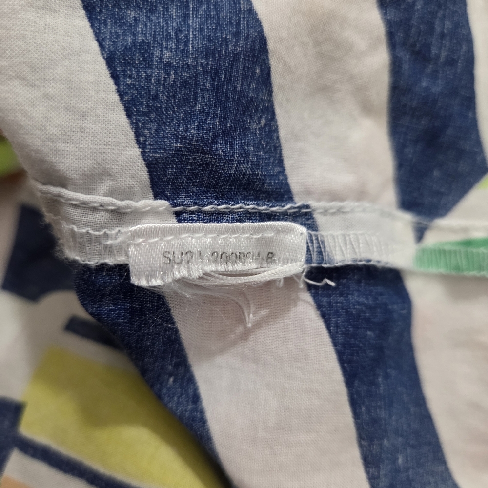 Solid & Striped Button Up Blouse Top Patchwork Co… - image 7